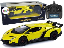 Auto Sportowe R/C 1:24 Lamborghini Veneno Żółte 2.4 G Światła