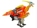 Dinobots 2w1 Dinozaur Pistolet na Strzałki Pomarańczowy Velociraptor Tarcza