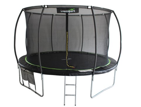 Trampolina LEAN Sport Max 12ft Czarno-Zielona