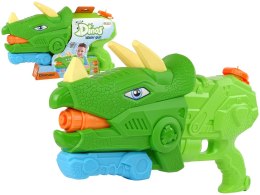 Pistolet Na Wodę Dinosaur Triceratops 1330 ml Zielony Zasięg 8 m