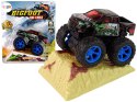 Auto Resorak Z Naciągiem Monster Truck Big Foot Gumowe Opony Rampa