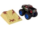 Auto Resorak Z Naciągiem Monster Truck Big Foot Gumowe Opony Rampa