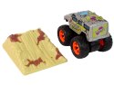 Auto Resorak Z Naciągiem Monster Truck Big Foot Gumowe Opony Rampa