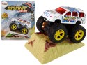 Auto Resorak Z Naciągiem Monster Truck Big Foot Gumowe Opony Rampa