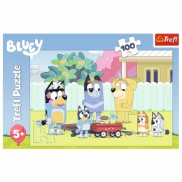 Puzzle Bluey 100 elementów Wesoły Świat Bluey Trefl 16471