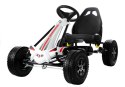 Gokart Biało-Czarny Monster Na Pedały Pompowane Koła