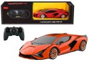 Auto RC 1:24 Rastar Lamborghini Sian Pomarańczowe