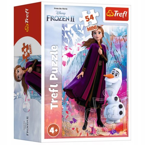 Puzzle 54 mini Frozen Kraina Lodu Anna i Olaf 54 elementy Trefl 19638